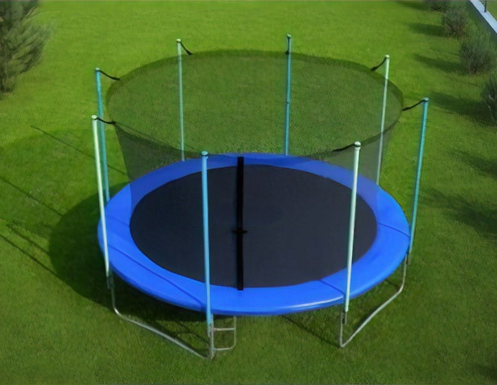 veiligheidsnet voor trampoline 244 cm met zes palen zwart