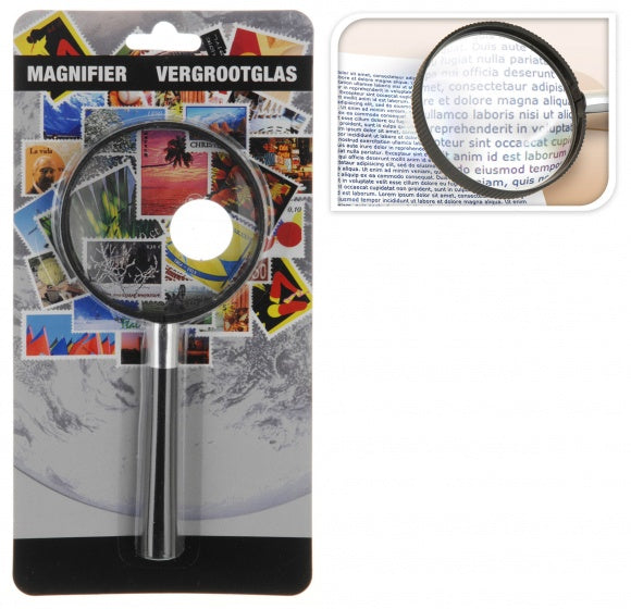 vergrootglas junior 12 cm glas zwart