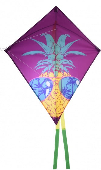 vlieger ananas paars/groen 59 x 68 cm