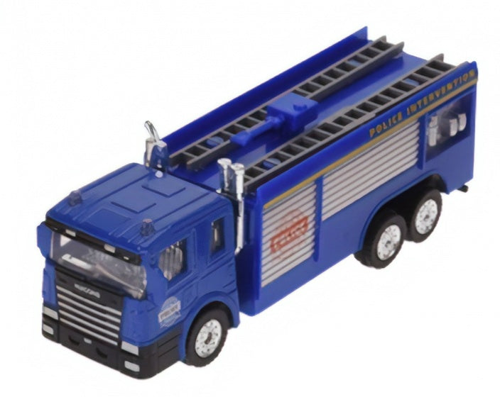 vrachtwagen met aanhanger 16 cm blauw