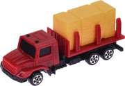 vrachtwagen met trailer 12 cm rood