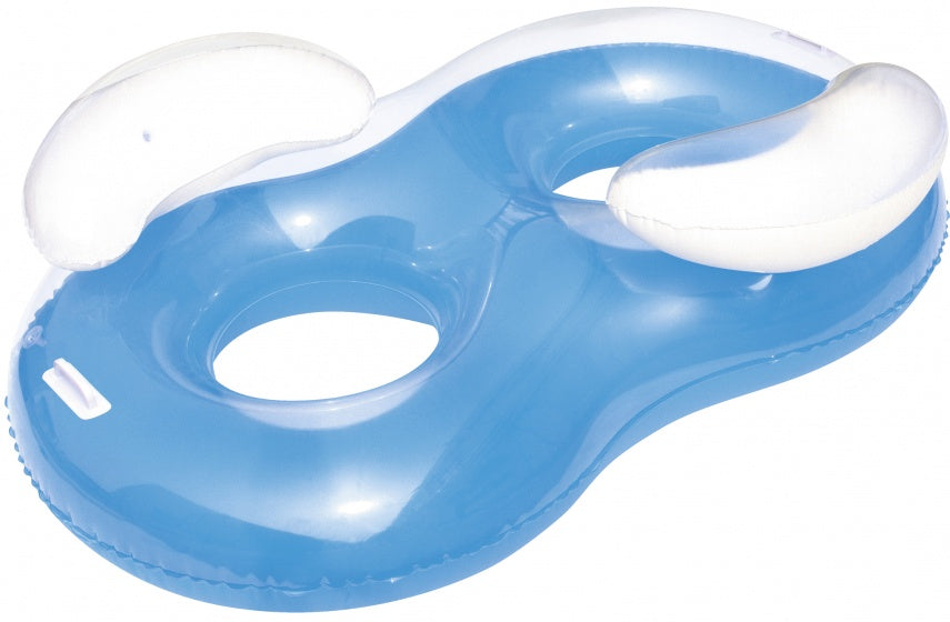 zwemband dubbele ring 188 cm blauw