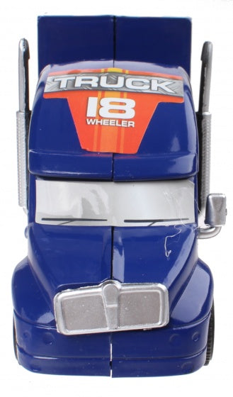 vrachtwagen Big Rigs 40 cm blauw/grijs