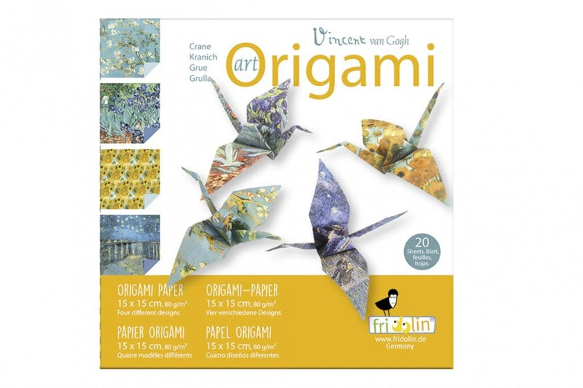 art origami Vincent van Gogh 15 x 15 cm 20 stuks multicolor