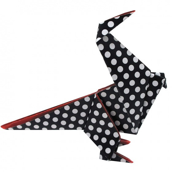 origami Dino vouwen 20 x 20 cm 20 stuks multicolor
