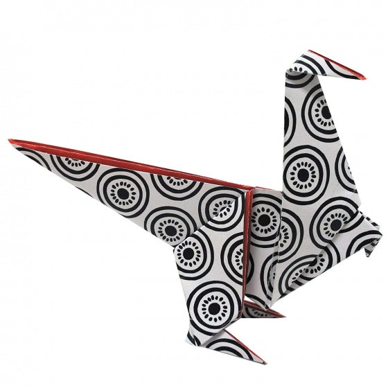 origami Dino vouwen 20 x 20 cm 20 stuks multicolor