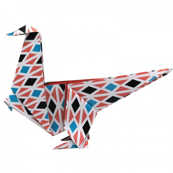origami Dino vouwen 20 x 20 cm 20 stuks multicolor