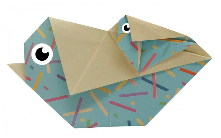 origami Kip vouwen 15 x 15 cm 20 stuks multicolor