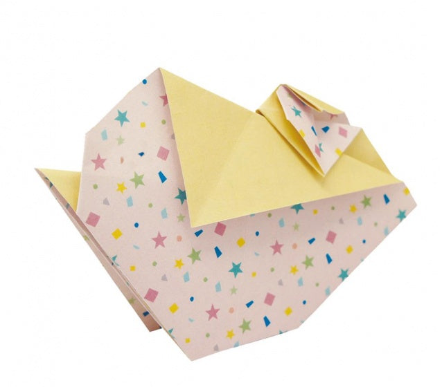 origami Kip vouwen 15 x 15 cm 20 stuks multicolor