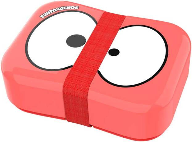 broodtrommel met strap 183 x 135 x 68 mm rood
