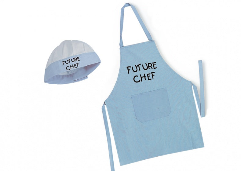 keukenschort met koksmuts Future Chef blauw