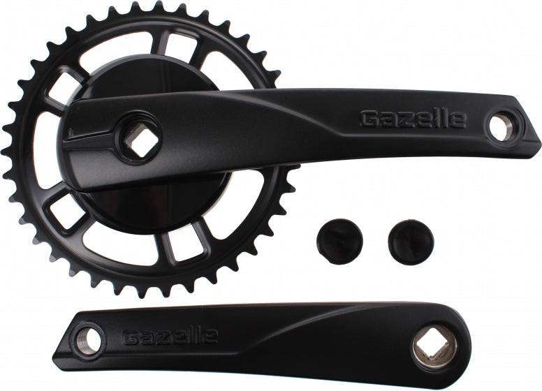 crankstel Strixvaria 38T aluminium/staal zwart