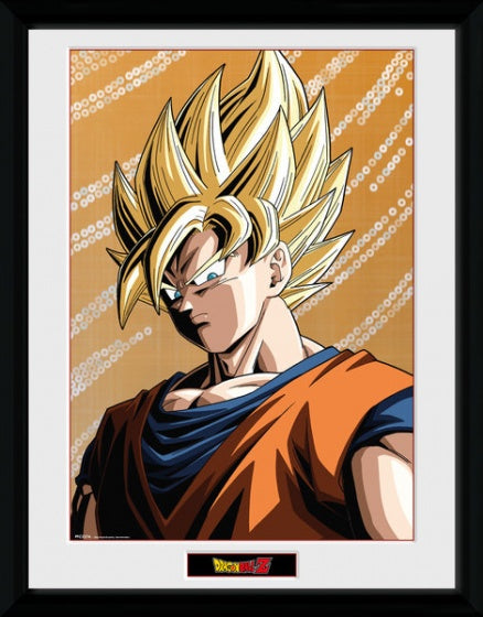 poster in lijst Dragonball Z Goku geel 30 x 40 cm