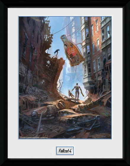 poster in lijst Fallout 4 Street Scene 30 x 40 cm