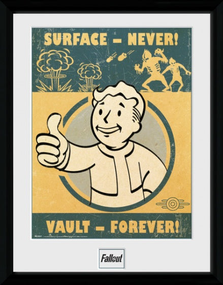 poster in lijst Fallout 4 Vault Forever 30 x 40 cm