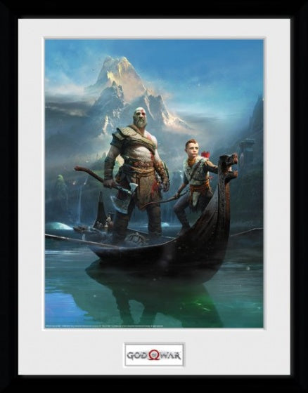poster in lijst God of War Key Art 30 x 40 cm
