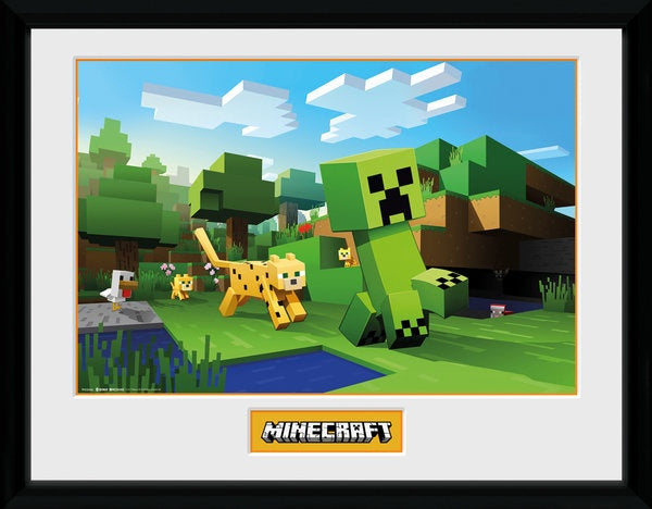 poster in lijst Minecraft Ocelot Chase 30 x 40 cm