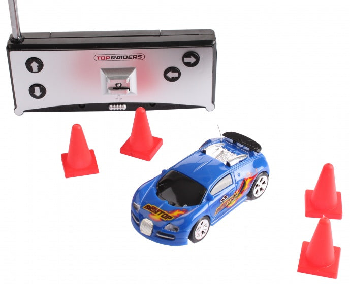 RC raceauto driftincars 7 cm met accessoires blauw