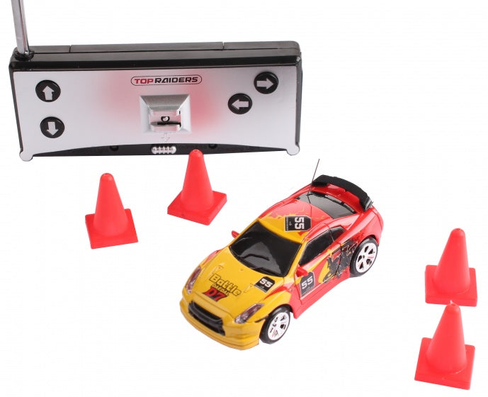 RC raceauto driftincars 7 cm met accessoires oranje/rood