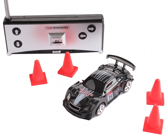 RC raceauto driftincars 7 cm met accessoires zwart