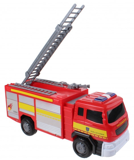 brandweerwagen licht en geluid 28 cm rood