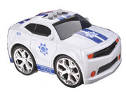 politieauto met geluid wit/blauw 12 cm