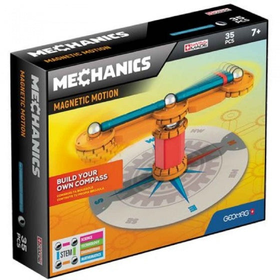 Mechanics Magnetic Motion Compas 35-delig oranje