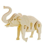 3D-puzzel olifant met verf 17 cm 27-delig
