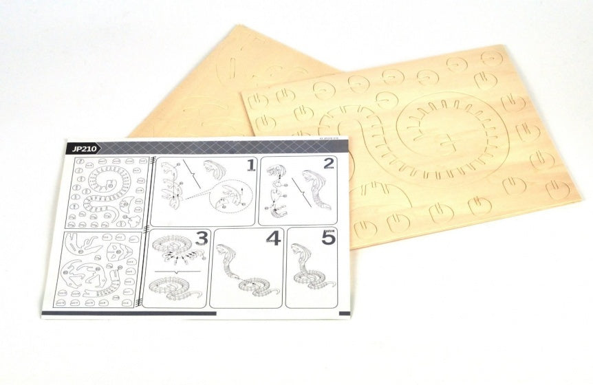 3D-puzzel slang met verf 22 cm 51-delig