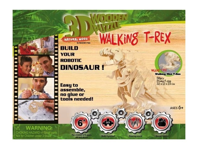 3D-puzzel Walking T-Rex 32 cm 58-delig