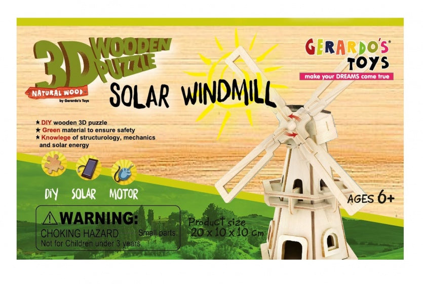 3D-puzzel Windmolen Solar 20 cm 32-delig