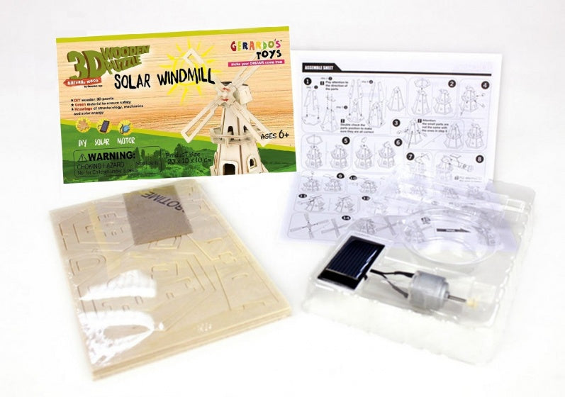 3D-puzzel Windmolen Solar 20 cm 32-delig