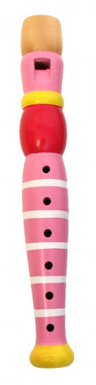 blokfluit hout 12 cm roze