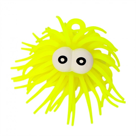 fluffy bal 6 cm geel