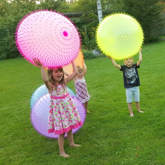 fluffy bal met licht Bubble 80 cm paars