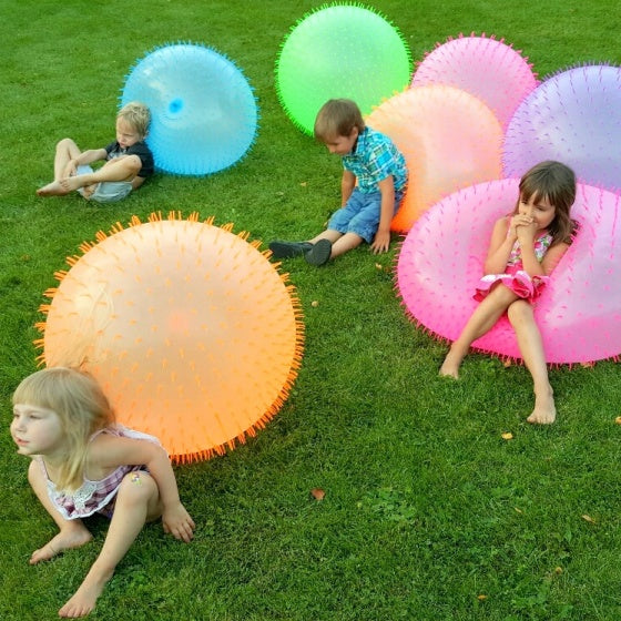 fluffy bal met licht Bubble 80 cm groen