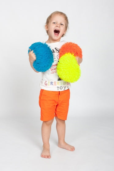 fluffy gelbal 20 cm oranje
