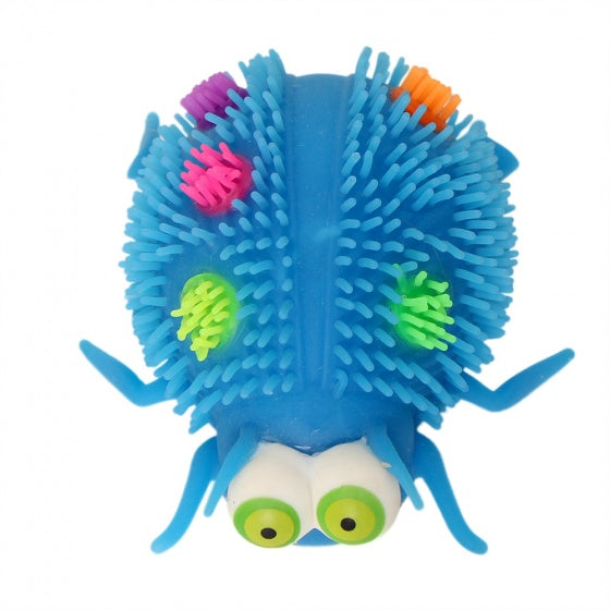 fluffy insect 12 cm blauw