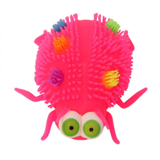 fluffy insect 12 cm roze