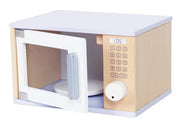 houten magnetron 21 cm blank/wit