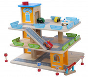 houten parkeergarage 43 cm 10-delig multicolor