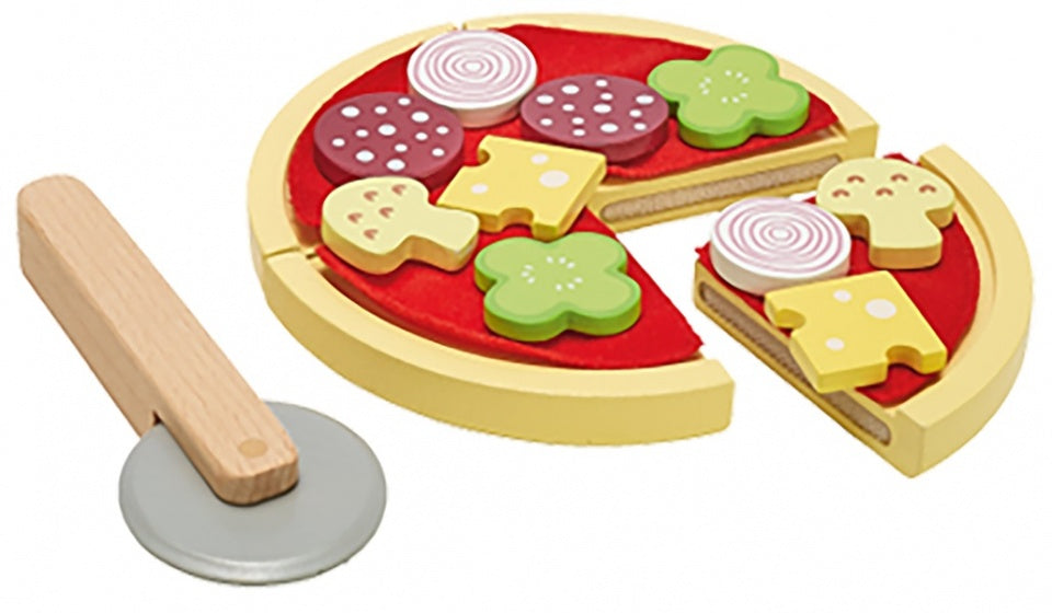 houten speelgoedpizza 21-delig
