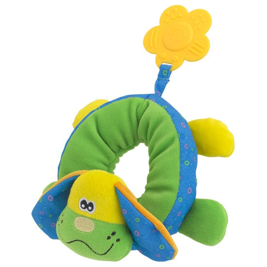 knuffelrammelaar Dobbie 14 cm groen/blauw