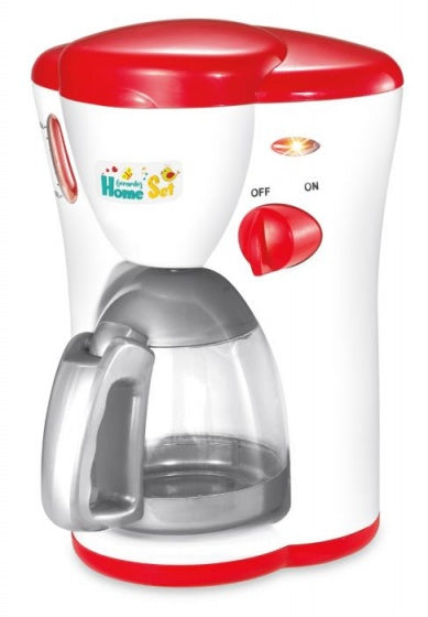 koffiezetapparaat met licht en geluid 18 cm rood