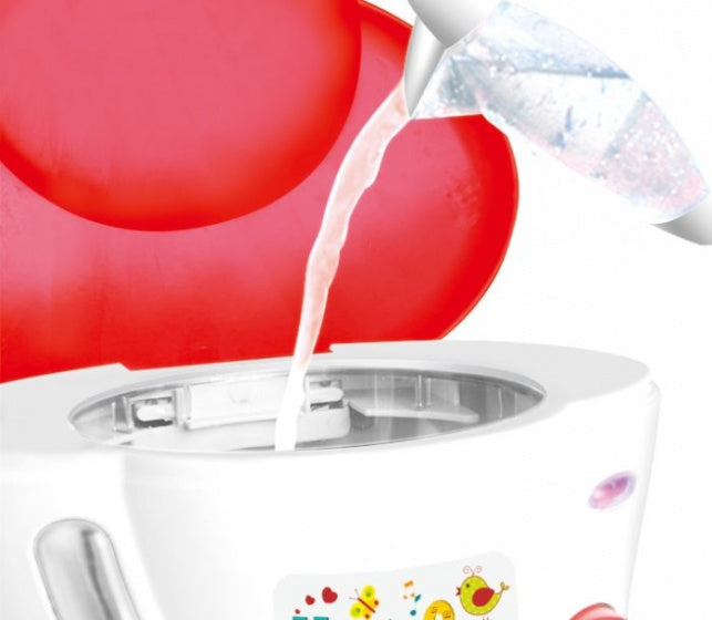 koffiezetapparaat met licht en geluid 18 cm rood