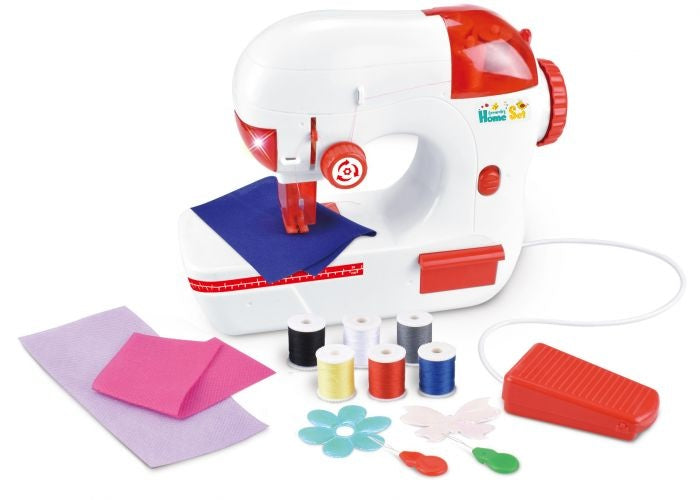 naaimachine met licht en geluid 25 cm rood/wit