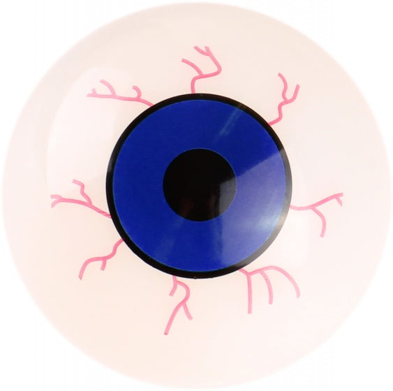 oogbal 12 cm wit/blauw