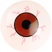 oogbal 12 cm wit/rood