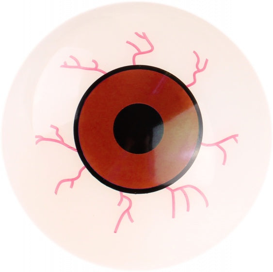 oogbal 12 cm wit/rood