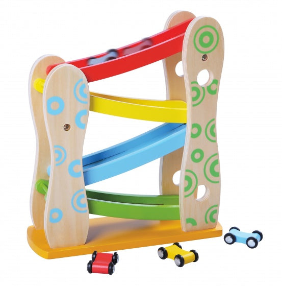 racebaan helling hout 28 cm 4-delig